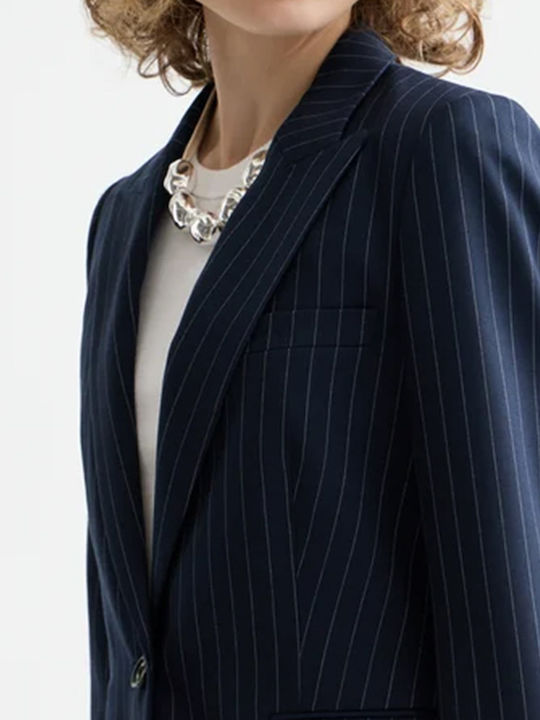 Scotch & Soda Γυναικείο Σακάκι Night Blue Pinstripe