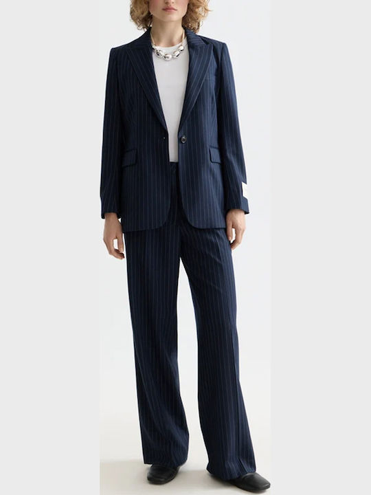 Scotch & Soda Γυναικείο Σακάκι Night Blue Pinstripe