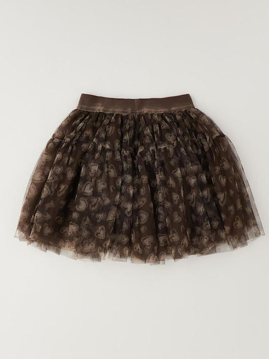 Kids Tulle Skirt Brown