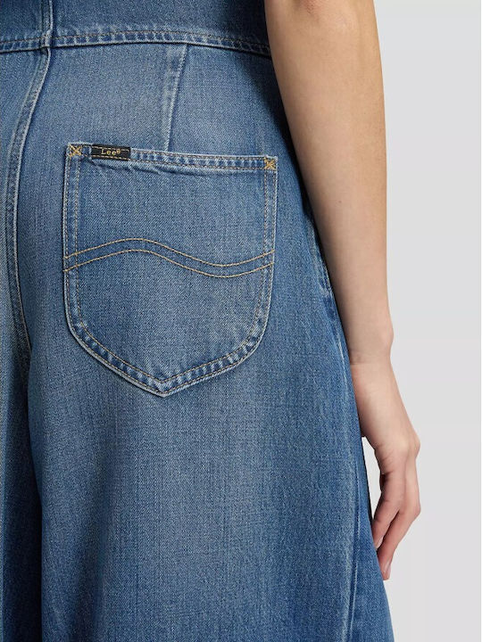 Damen Denim Jumpsuit Blau