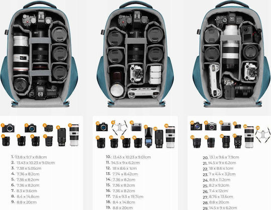 Fotografen Kamera Rucksack Blau