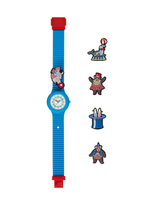 HipHop Analog Kids Watch Blue with Silicone Strap