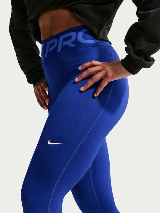 Dri-FIT Pro Dri-fit Training Γυναικείο Κολάν Σύσφιξης Ψηλόμεσο Μπλε