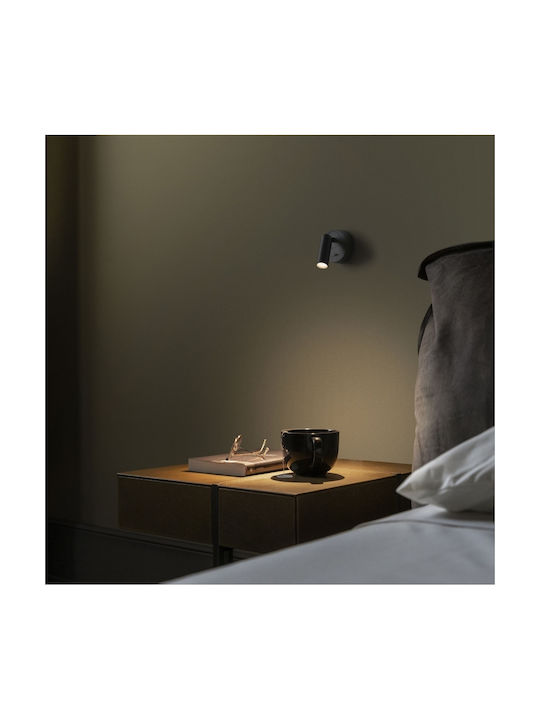 Modern Wandleuchte mit Integrierter LED mit USB-Anschluss Schwarz