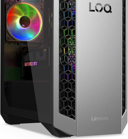 Lenovo LOQ Tower 26ADR10 Гейминг Настолен Компютър (Ryzen 7-8745HX/16GB DDR5/512GB SSD/GeForce RTX 5050/W11 Home)