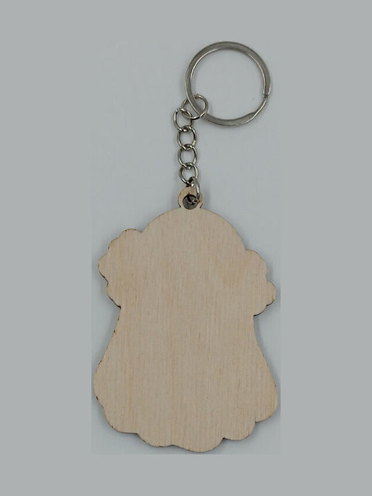 Wooden Halloween Keychain Ghost Suga Style