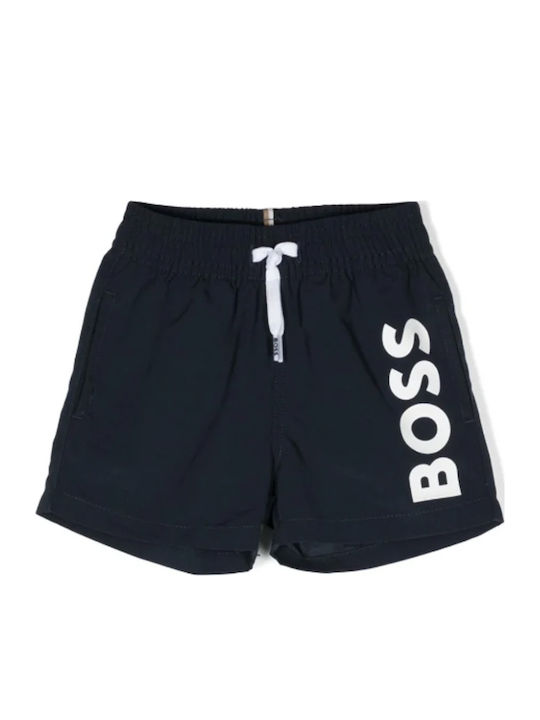Boss Costum de baie pentru copii pantaloni scurți de înot albastru Boss Costum de baie pentru copii pantaloni scurți de înot albastru