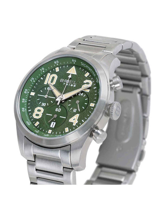 Breil Men's Battery Chronograph Watch With Silver Steel Bracelet Ew0840