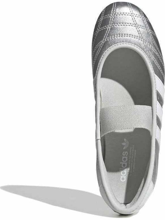 Kids Pumps & Ballerinas with Hoop & Loop Closure Silver