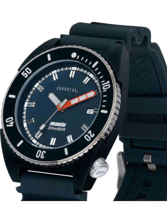 Breil Men's Battery Watch With Blue Metal Bracelet