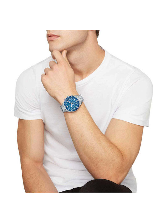 Breil Men's Battery Chronograph Watch With Silver Steel Bracelet