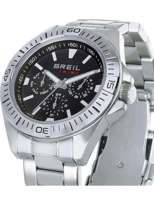 Breil Men's Battery Chronograph Watch With Silver Steel Bracelet