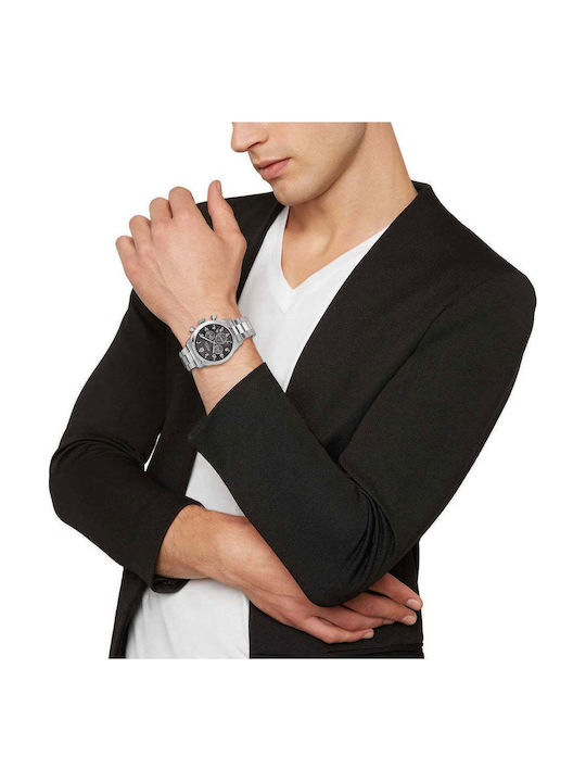 Breil Men's Battery Chronograph Watch With Silver Steel Bracelet