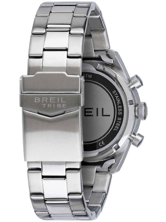 Breil Men's Battery Chronograph Watch With Silver Steel Bracelet