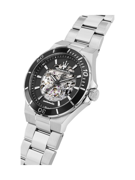 Maserati Sfida Мъжки Часовник 41mm Автоматичен с Сребрист Стоманен Браслет