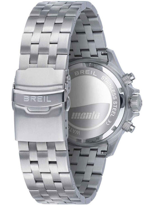 Breil Men's Battery Chronograph Watch With Silver Steel Bracelet