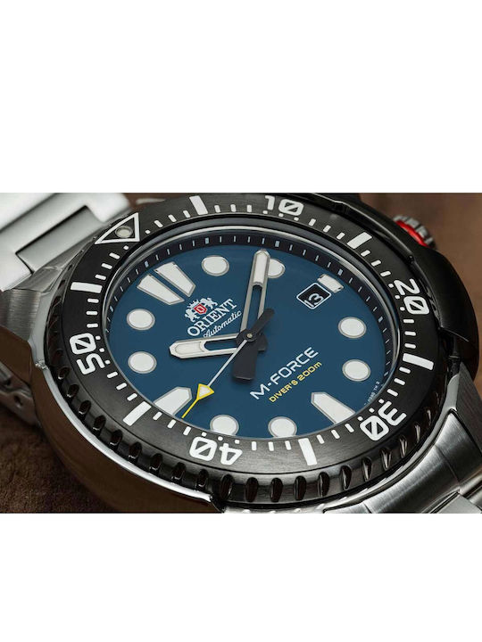 Orient M-Force Men's Automatic Watch with Silver Stainless Steel Bracelet