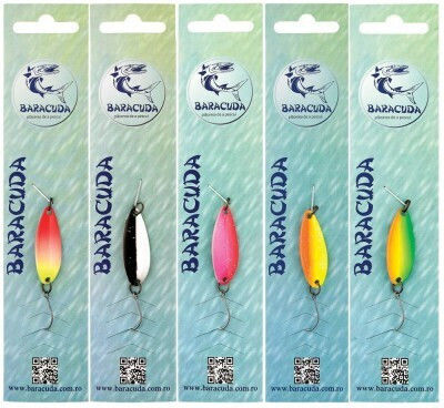 Baracuda Momeală Artificială Linguri 3.5cm 3.5g Set 5 Bucăți
