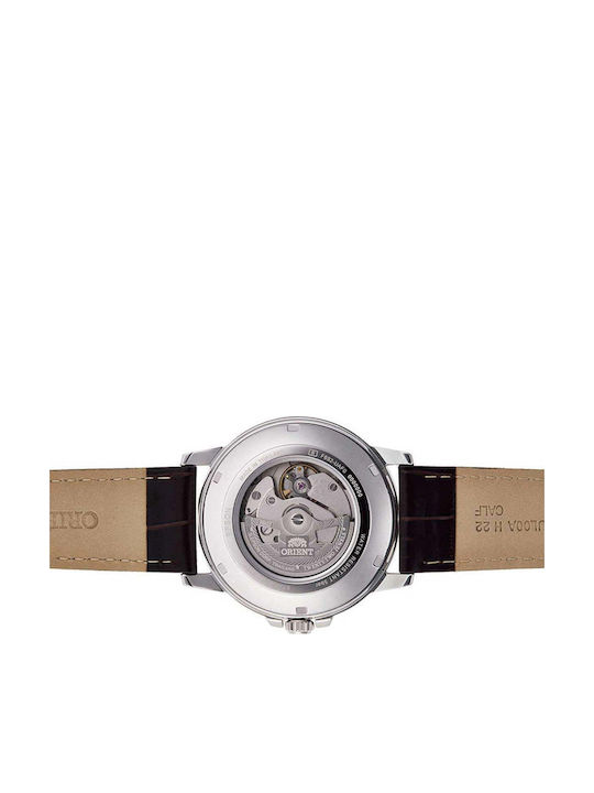 Orient Contemporary Men's Automatic Watch with Brown Leather Strap