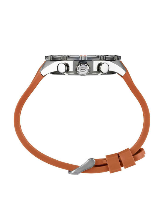 Breil Men's Battery Chronograph Watch With Orange Rubber Strap