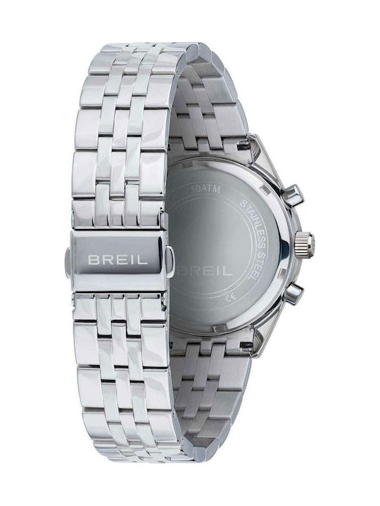 Breil Men's Battery Chronograph Watch With Silver Steel Bracelet