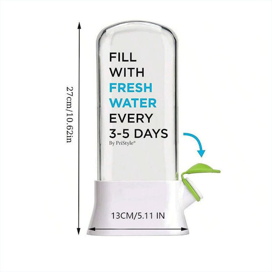 Sprouter Microgreens Capac Transparent Mini Seră pentru Cultivare Acasă Suport pentru Creștere Germeni Ierburi Aromatice Salate Proaspete Design Modern Ușor de Utilizat de Întreținut 27x13 Cm Verde PriStyle