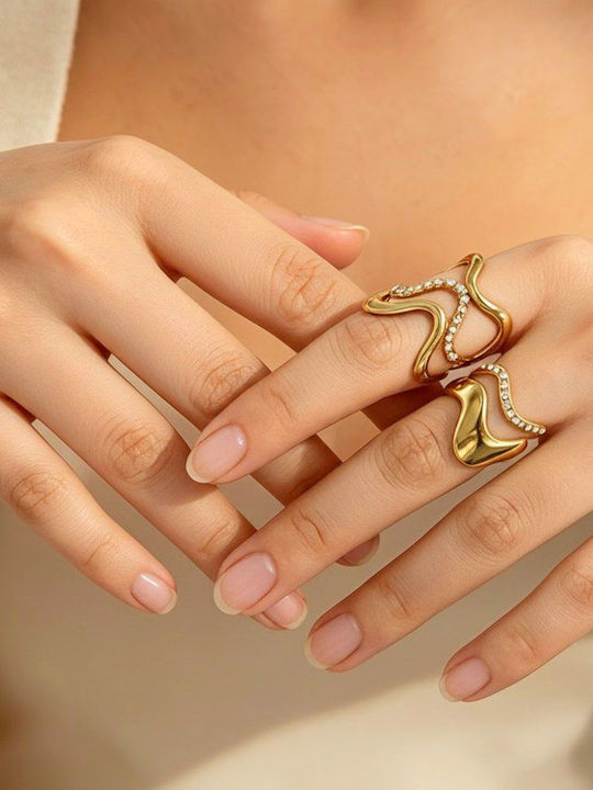 Callajewels Γυναικείο Δαχτυλίδι από Ατσάλι Επιχρυσωμένο Callajewels Γυναικείο Δαχτυλίδι από Ατσάλι Επιχρυσωμένο