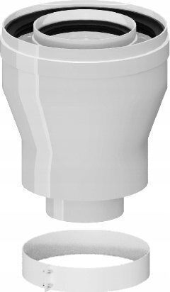 Ricom Reducător De Coș De Fum Pp-al 60 100-80 125 Centrale Termice Pe Gaz Compatibil Ariston Vaillant Beretta Saunier Duval Chaffoteaux
