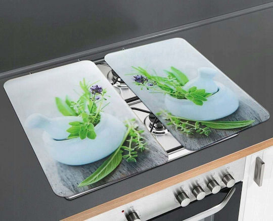 Wenko Herb Garden Glass Protective Plates Stove — 2 Pieces Wenko