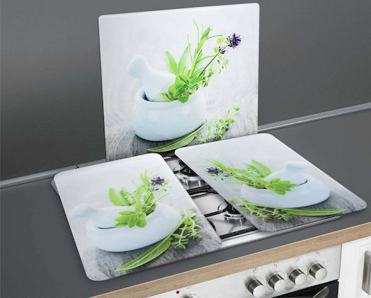 Wenko Herb Garden Glass Protective Plates Stove — 2 Pieces Wenko