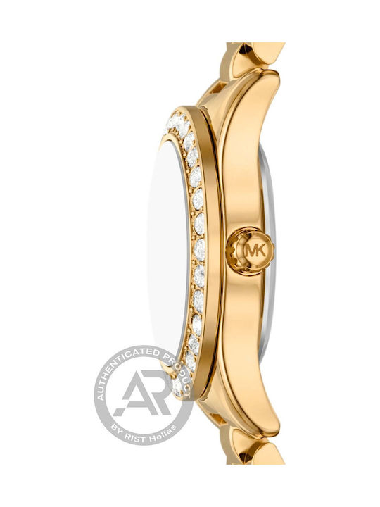 Michael Kors Lexington Set Womens Battery Watch with Stainless Steel Bracelet Gold-Tone