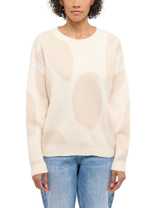 Women's Long Sleeve White Sweater