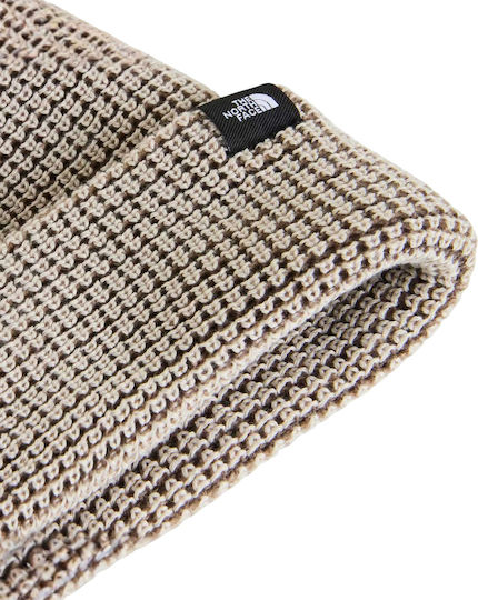 Fisherman Beanie Căciulă Pentru Bărbați Tricotată în Culoare Bej
