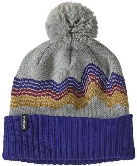 Pom Pom Beanie Unisex Strickmütze in Blau Farbe