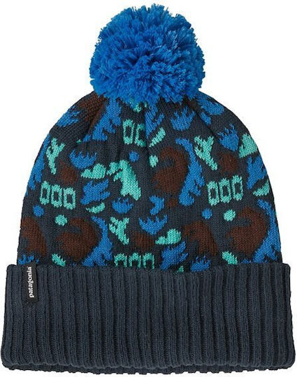 Pom Pom Beanie Unisex Strickmütze in Blau Farbe