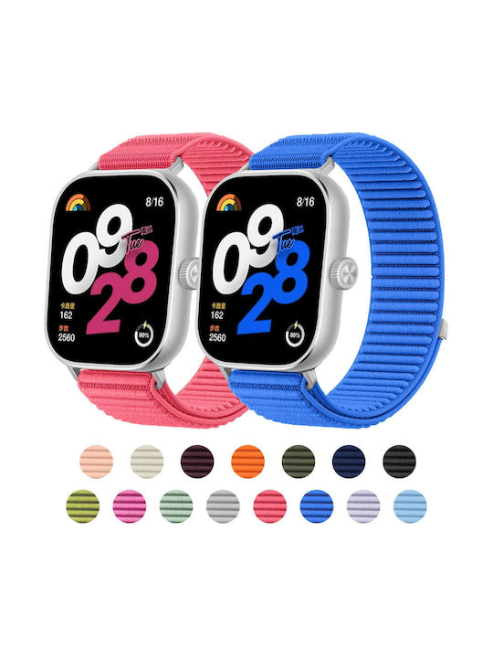 Redmi Watch 6 Watch 5 Watch 4 Woven Nylon Hook Loop Fastener Metal Interface Watch Band Azure Redmi Watch 6 Watch 5 Watch 4 Woven Nylon Hook Loop Fastener Metal Interface Watch Band Azure