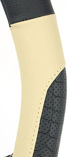 Juyee Auto Lenkradabdeckung 38 Cm Schwarz Beige 93