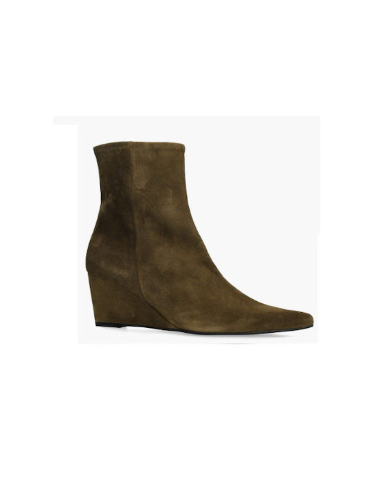 Damen Stiefeletten Khaki
