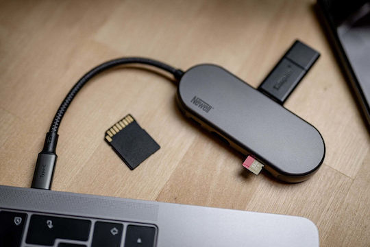 Newell USB 3.0 Hub with USB-C Connection Grey