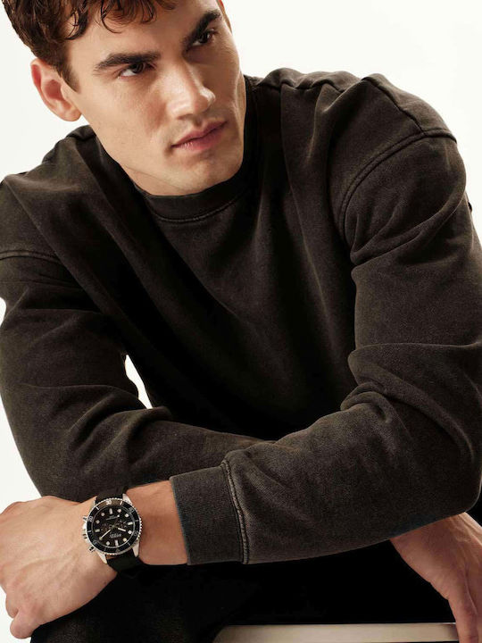 Breil Men's Battery Chronograph Watch With Black Metal Bracelet