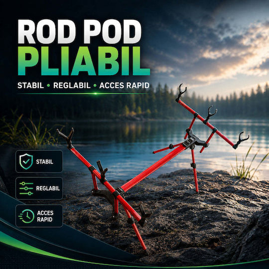 Foldable Rod Pod Fishing Rods Green Black