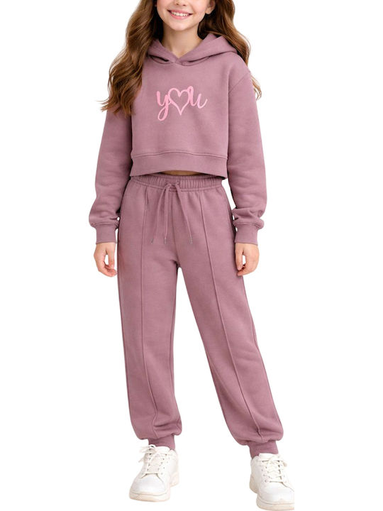 Kids Sweatpants Set Pink