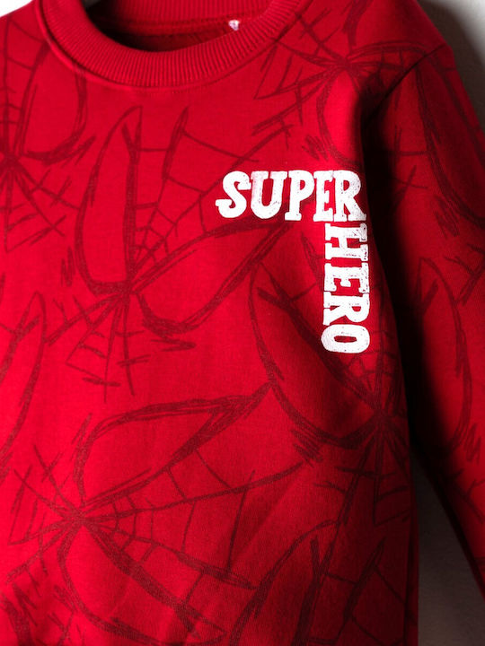 Kids Tracksuit Set With Top Red 2 Pieces