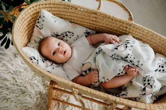 Pulp Bamboo Baby Bettwäsche-Set Für Krippe Cows 2 Stück