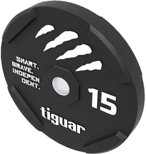 Tiguar Bumper Plate Olympic Type Rubber 1 x 15kg Φ50mm