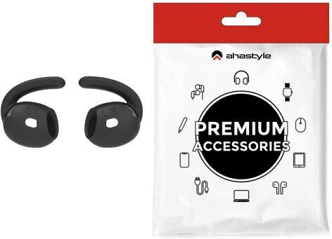 AHAstyle Pt60-4 1 Pair Silicone Ear Hooks AirPods 4 Size Large Black