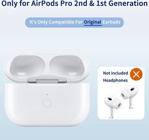 A003p Charging Case Built-In Battery 680mah Apple AirPods Pro 1 2 White