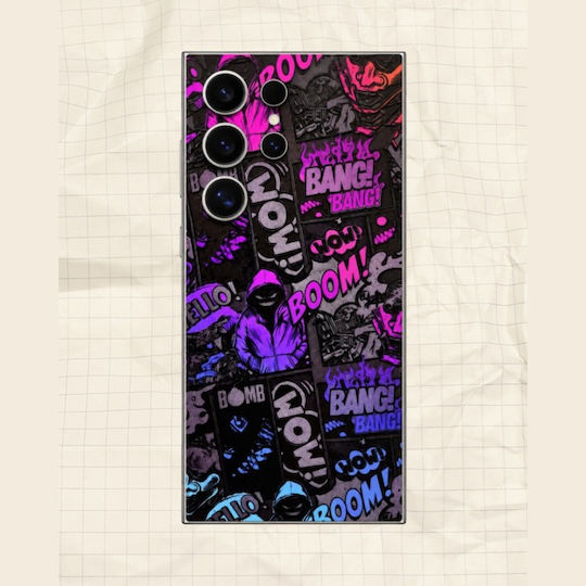Gams Premium Vinyl Schutzfolie für Handy-Rückseiten Samsung Galaxy S25 Ultra 3D Neonbomb