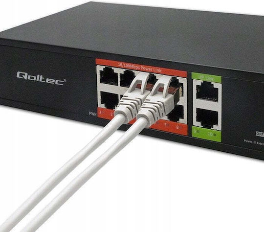 Qoltec 52290 L2 PoE Switch με 8 Θύρες Ethernet