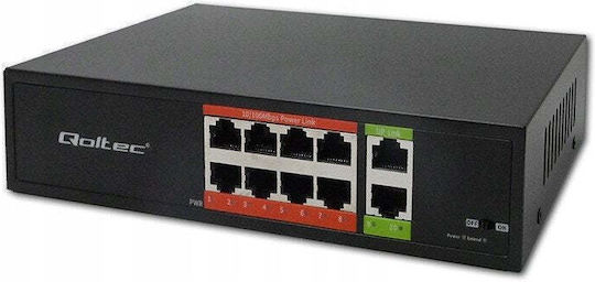 Qoltec 52290 L2 PoE Switch με 8 Θύρες Ethernet